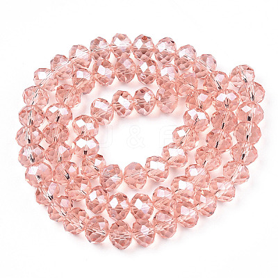 Electroplate Glass Beads Strands EGLA-A034-T8mm-A34-1