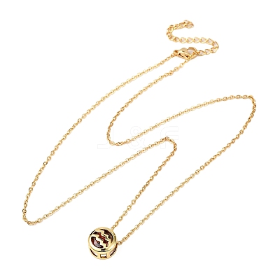 Brass Pave Cubic Zirconia Birth Stone Constellation Pendant Cable Chain Necklaces LS-NJEW-D334-01G-02-1