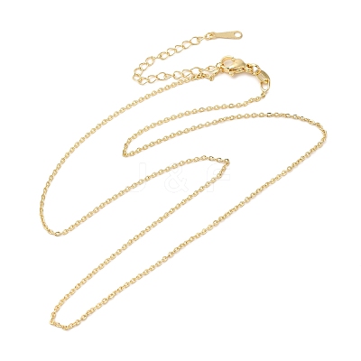 Brass Cable Chain Necklaces NJEW-B119-08G-1
