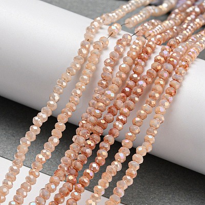 Opaque Baking Paint Glass Beads Strands DGLA-F002-03F-1