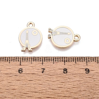 Rack Plating Alloy Enamel Pendants ENAM-N070-01E-01G-01-1