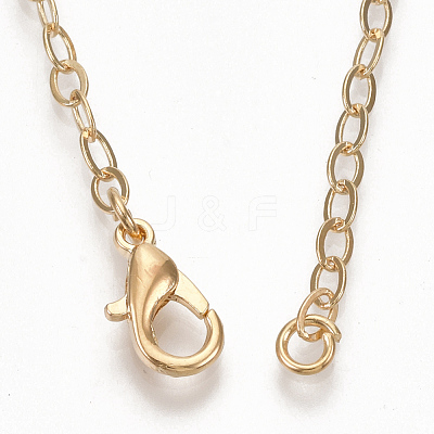 Brass Cable Chain Necklace Making MAK-T006-05KC-1