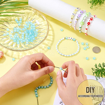 100Pcs 5 Styles Transparent Acrylic Beads TACR-TA0001-54C-1