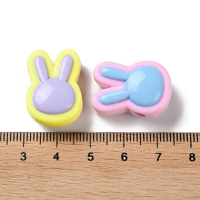 Two Tone Opaque Acrylic Beads SACR-I005-08F-1