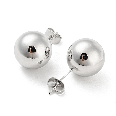 Brass Stud Earrings X-EJEW-I300-04A-P-1