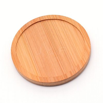 Bamboo Round Plant Saucer AJEW-WH0188-45B-1