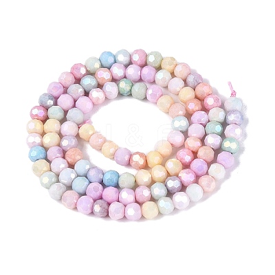 Anti-Tarnish Electroplate Glass Beads Strands EGLA-ZX010-4mm-14-1
