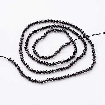 Natural Black Spinel Beads Strands G-K127-05F-2mm-1