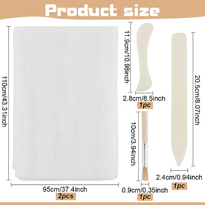 1Set Cotton Gauze Fabric Bookbinding Supplies Set AJEW-AN0007-30-1