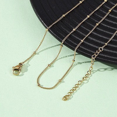 2MM 304 Stainless Steel Satellite Chain Necklaces NJEW-T016-24G-1
