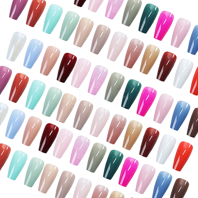 ABS Plastic Pure Color Press On False Nails MRMJ-WH20004-32C-1