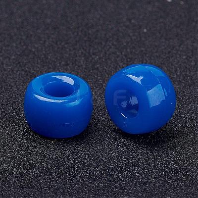 Opaque Acrylic European Large Hole Beads PL338-10-1