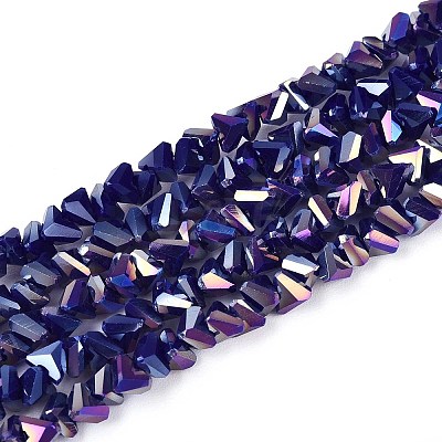 Electroplate Opaque Glass Beads Strands LS-GLAA-N022-4mm-20-1