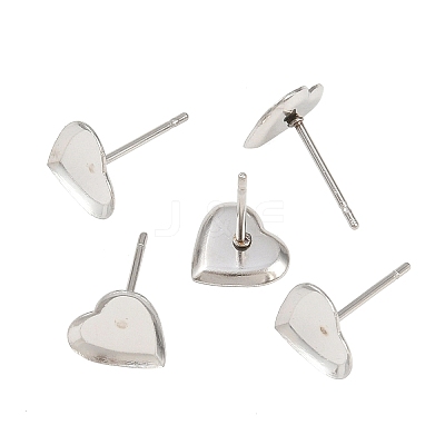 Tarnish Resistant Earring Cabochon Settings 304 Stainless Steel Ear Studs Blank Settings STAS-Q170-12-1