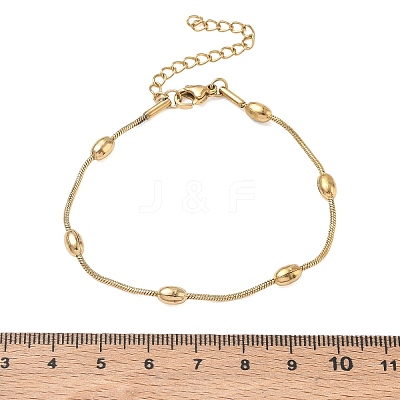 304 Stainless Steel Oval Round Snake Chain Bracelets SA-CBA2696-15G-1