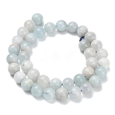 Natural Aquamarine Beads Strands G-F826-B01-10mm-1
