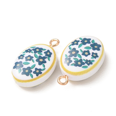 Printed Alloy with Acrylic Pendants AL-CBAE25B-04C-G-1
