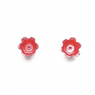 Spray Paint ABS Plastic Imitation Pearl Beads MACR-N013-001H-1