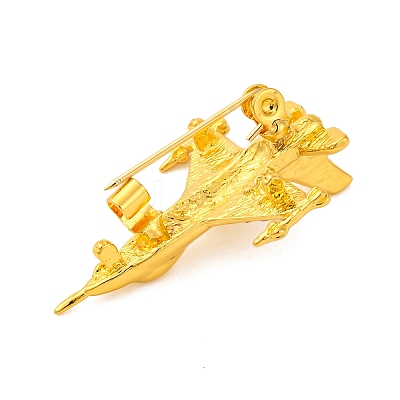 Zinc Alloy Crystal Rhinestone Brooch LS-JEWB-U010-03G-01-1