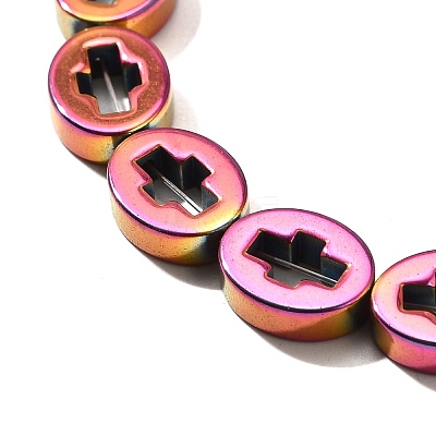 Electroplated Synthetic Non-magnetic Hematite Beads Strands G-L613-Z01-02I-1