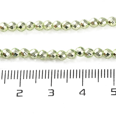 Electroplated Synthetic Non-magnetic Hematite Beads Strands G-C248-D01-3mm-01-1