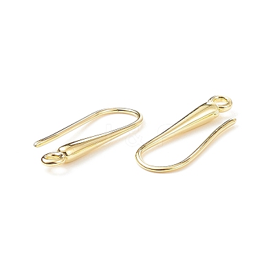 Eco-Friendly Brass Earring Hooks Findings KK-M157-03G-NR-1