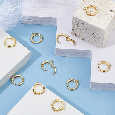 16Pcs Brass Hoop Earring Findings FIND-DC0006-91G-1