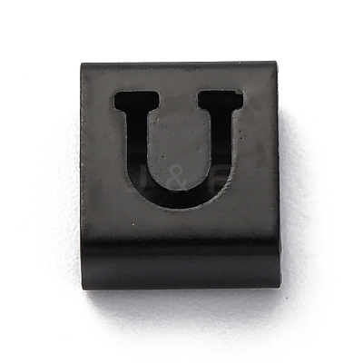 Ion Plating(IP) 304 Stainless Steel Square Slide Charms STAS-L132-09U-B-1