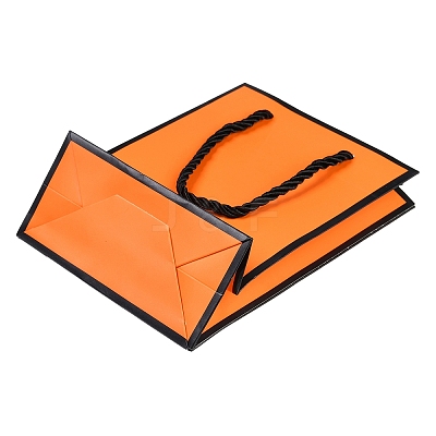 Rectangle Paper Bags with Twisted Rope Handles CARB-L011-01A-02-1
