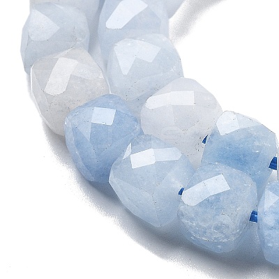 Natural Quartz Imitation Aquamarine Beads Strands G-C179-B04-01-1