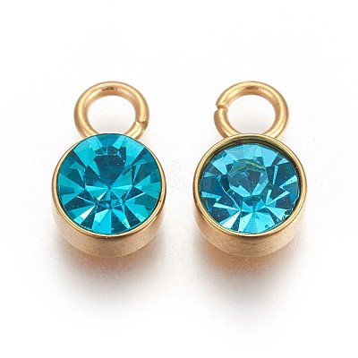 Glass Rhinestone Charms STAS-F189-B01-1