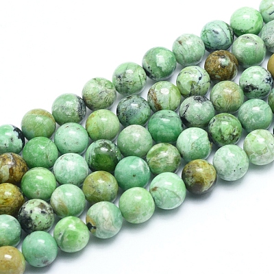 Natural Variscite Beads Strands G-G823-02-8mm-1