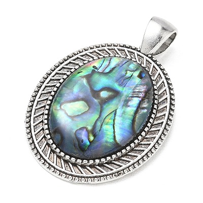 Natural Paua Shell Pendants SH-K001-01A-1