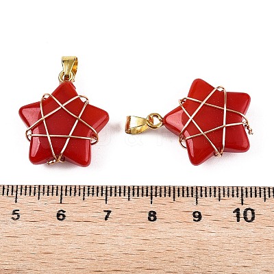 Lampwork Pendants GLAA-T023-06C-1