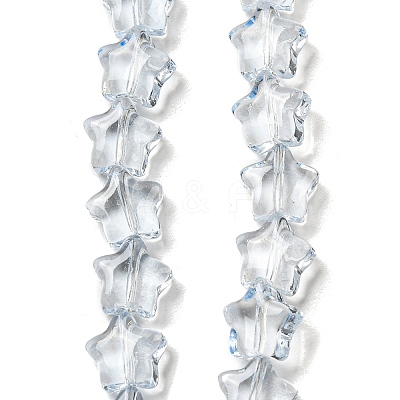 Baking Paint Transparent Glass Beads Strands X1-DGLA-A07-T8mm-KD05-1