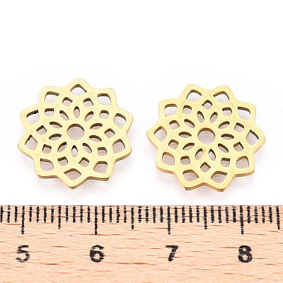 304 Stainless Steel Filigree Joiners Links STAS-T044-40G-1