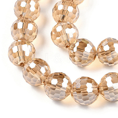 Electroplate Glass Bead Strands EGLA-R041-8mm-09-1