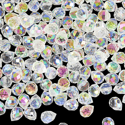 2 Strands Electroplate Glass Beads Strands EGLA-PA0001-01C-1