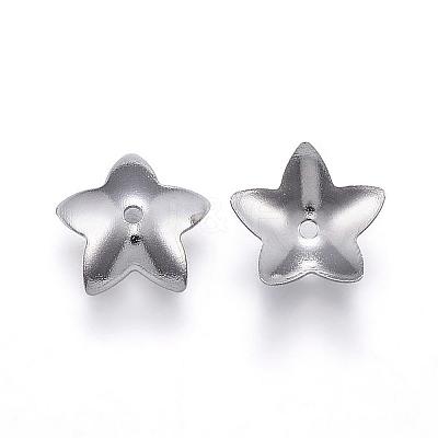 Tarnish Resistant 304 Stainless Steel Flower Bead Caps STAS-G124-28P-1