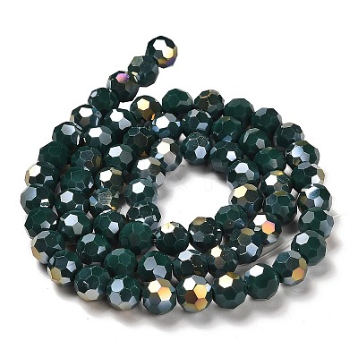 Electroplate Opaque Glass Beads Strands LS-EGLA-A035-P6mm-A23-1