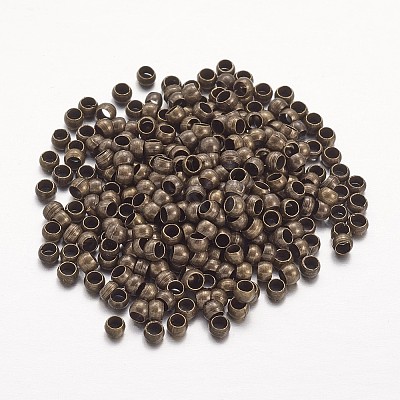 Rondelle Brass Crimp Beads KK-L134-32AB-1