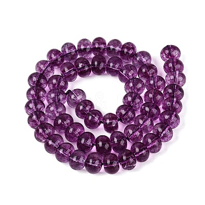 Crackle Transparent Glass Beads Strands GLAA-N074-02B-05-1