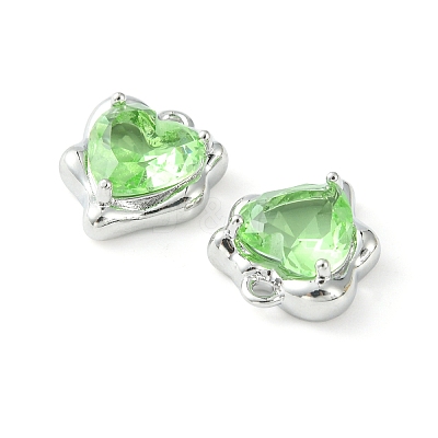 Brass Micro Pave Cubic Zirconia Charms KK-L208-06P-06-1