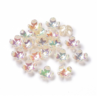 Opaque Acrylic Bead Caps OACR-E013-08-1