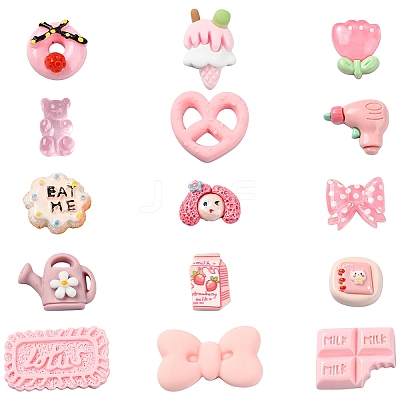 20Pcs 20 Styles Opaque Resin Cabochons Sets CRES-YW0002-23-1