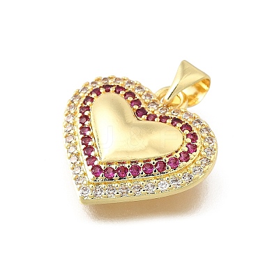 Brass Micro Pave Cubic Zirconia Pendants KK-Q066-18A-G-1