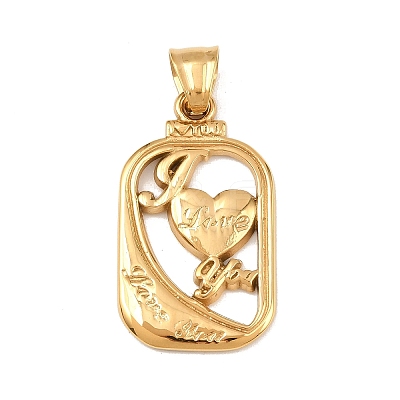 Hand Polished 304 Stainless Steel Pendants Ion Plating(IP) STAS-K316-05G-1