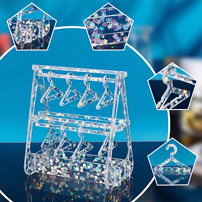 1 Set Transparent Acrylic Earring Display Stands EDIS-PH0001-30-1