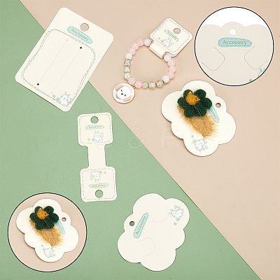 150Pcs 3 Styles Paper Hair Clip Display Cards CDIS-NB0001-37-1