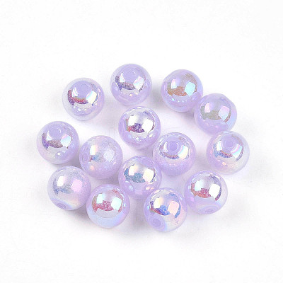 Electroplate Pearlized Glass Pearl Beads EGLA-T021-14C-06-1